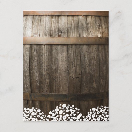 Rustiek land bruiloft details | Snaar van lichten Informatiekaartje (Achterkant)