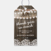 Rustiek land bruiloft gunst dank u cadeaulabel (Voorkant)