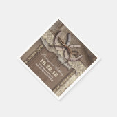 Rustiek land bruiloft papieren servetten - hoefijz (Hoek)