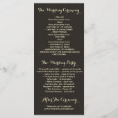 Rustiek land bruiloft programma's (Achterkant)