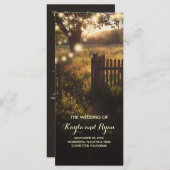 Rustiek land bruiloft programma's (Voorkant / Achterkant)