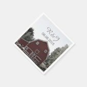 rustiek land bruiloft rode schuur bruiloft gunst servet (Hoek)