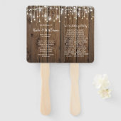 RUSTIEK Land bruiloft string lichten Handwaaier (Voorkant en achterkant)