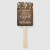 RUSTIEK Land bruiloft string lichten Handwaaier (Achterkant)