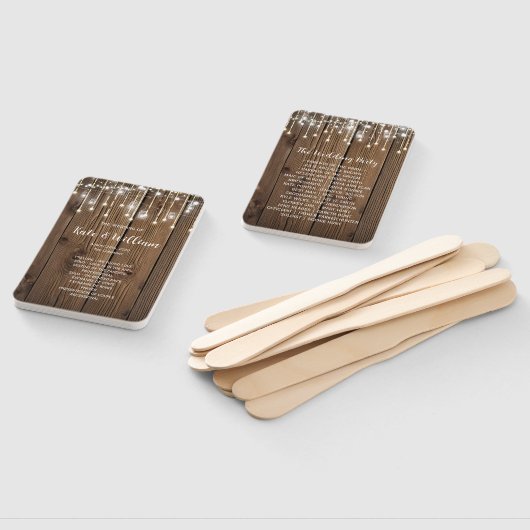 RUSTIEK Land bruiloft string lichten Handwaaier (Niet-gemonteerd)