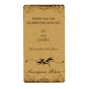  rustiek land bruiloft wijn gunst etiket