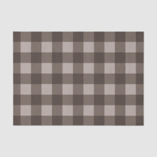 Rustiek Land Bruin Tartan Plaid Patroon Print Tissuepapier