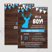Rustiek Land Buck Hertenjongen Baby shower Invites Kaart (Voorkant / Achterkant)