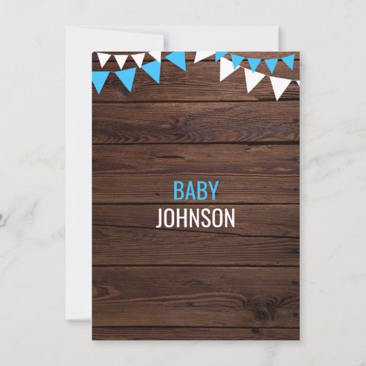 Rustiek Land Buck Hertenjongen Baby shower Invites Kaart (Achterkant)