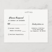 Rustiek Land Buffel Plaid & Burlap Bruiloft RSVP Uitnodiging Briefkaart (Achterkant)