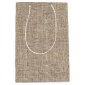 Rustiek Land Burlap Boerderij Schuur Huwelijksguns Medium Cadeauzakje (Voorkant)