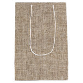 Rustiek Land Burlap Boerderij Schuur Huwelijksguns Medium Cadeauzakje (Achterkant)