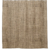 rustiek land burlap canvas patroon douchegordijn (Voorkant)