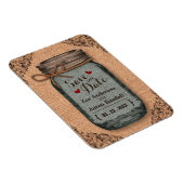 Rustiek Land Burlap Jar Save the Date Magneet (Rechterzijde)