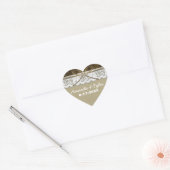 Rustiek Land Burlap Kant Bruiloft Favor Stickers (Envelop)