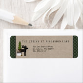 Rustiek Land Cabin Lodge Retouradres Etiket (Insitu)