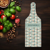 Rustiek Land Checks Haan Monogram | Naam Snijplank