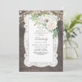 Rustiek Land Chic Bloemen Verjaardagsfeest Kaart (Staand voorkant)