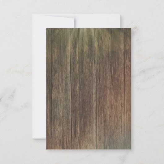 Rustiek Land Cowboy Laarzen Bruiloft RSVP (Achterkant)