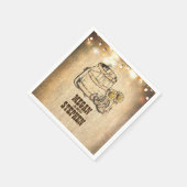 Rustiek Land Cowboy laarzen Schuur Lichten Bruilof Servetten (Hoek)