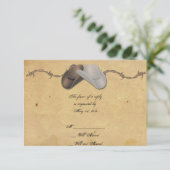 Rustiek Land Cowboy Petten Barbed Response Kaart (Staand voorkant)