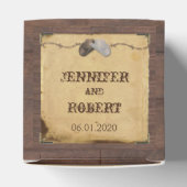Rustiek Land Cowboy Petten Bruiloft Favor Box Bedankdoosjes (Bovenkant)
