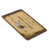 Rustiek Land Cowboy Petten Bruiloft Save the Date Magneet (Rechterzijde)