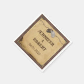 Rustiek Land Cowboy Petten Bruiloft Servet (Hoek)