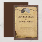 Rustiek Land Cowboy Petten Bruiloft Uitnodiging (Voorkant / Achterkant)