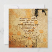 Rustiek land Daisy 50e trouwdag Kaart (Achterkant)