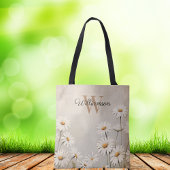 Rustiek Land Daisy Monogram Tote Bag
