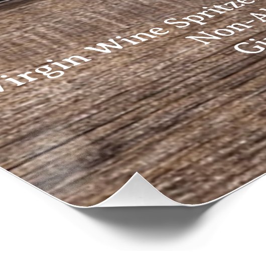 Rustiek Land Drink Bar Sign Zakelijk Poster (Hoek)