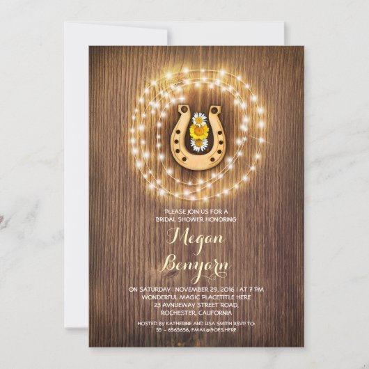 Rustiek land en leuk vrijgezellenfeest nodigt uit kaart (Voorkant)