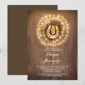 Rustiek land en leuk vrijgezellenfeest nodigt uit kaart (Voorkant / Achterkant)