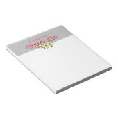 Rustiek Land Floral madeliefje waterverf grijs Notitieblok (Schuin)