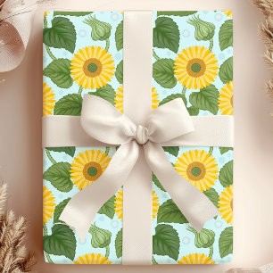 Rustiek Land Gele Zonnebloem Bloemen Cadeaupapier