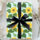 Rustiek Land Gele Zonnebloem Bloemen Cadeaupapier