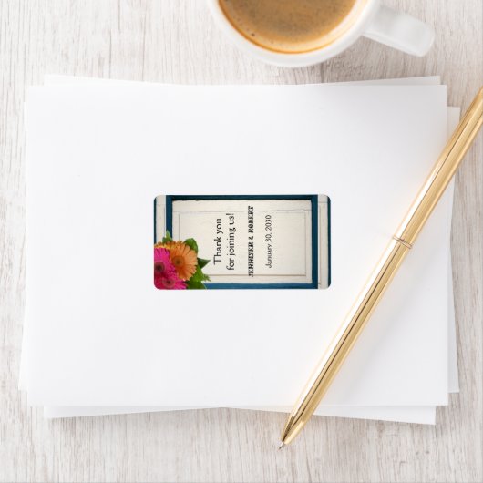 Rustiek land geschilderd hout bruiloft lippenbalse etiket (Insitu)