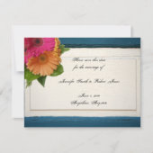 Rustiek Land Geschilderd Hout Daisies Save the Dat Save The Date (Voorkant)