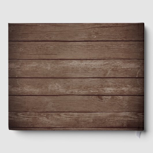 Rustiek Land Goud Blad Herfst Herfst Bruiloft Gastenboek (Achterkant)