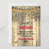 Rustiek Land goud glitter Kerstmis groet Feestdagenkaart (Voorkant)