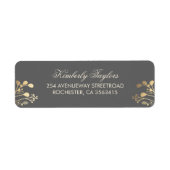 Rustiek Land Gouden Bruiloft Etiket (Voorkant)