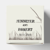 Rustiek Land Graslands Bruiloft Favor Box Bedankdoosjes (Bovenkant)