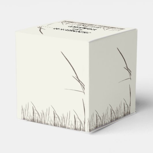 Rustiek Land Graslands Bruiloft Favor Box Bedankdoosjes (Achterkant)