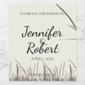 Rustiek Land Graslands Wijnlabel Wijn Etiket (Enkel label)