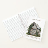 Rustiek Land Grote Gepersonaliseerde Bedrijfsspira Notitieboek (Binnen)