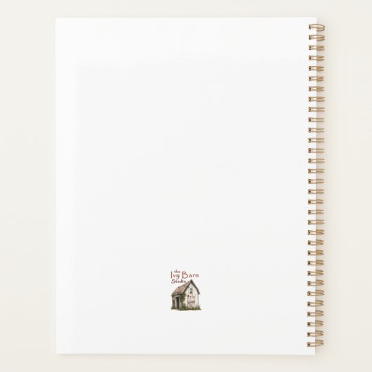 Rustiek land Grote gepersonaliseerde zaken Planner (Achterkant)