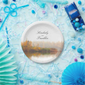 Rustiek land herfst bruiloft papieren bordje (Feest)