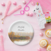 Rustiek land herfst bruiloft papieren bordje (Feest)