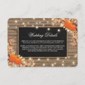 Rustiek Land Herfst Herfst Wedding Details Informatiekaartje (Voorkant)